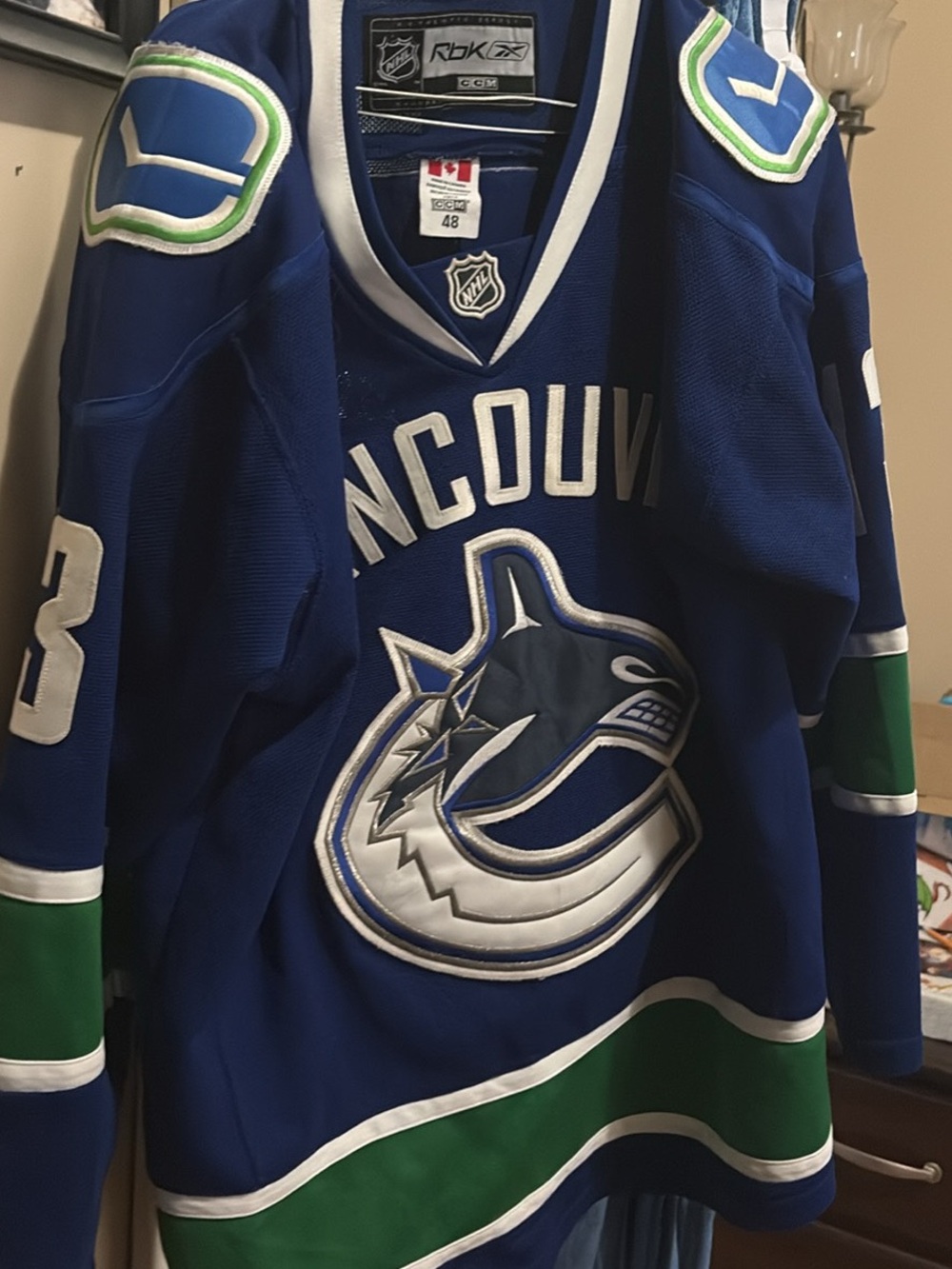 Reebok/CCM Vancouver Canucks NHL Jersey - Blue Green White